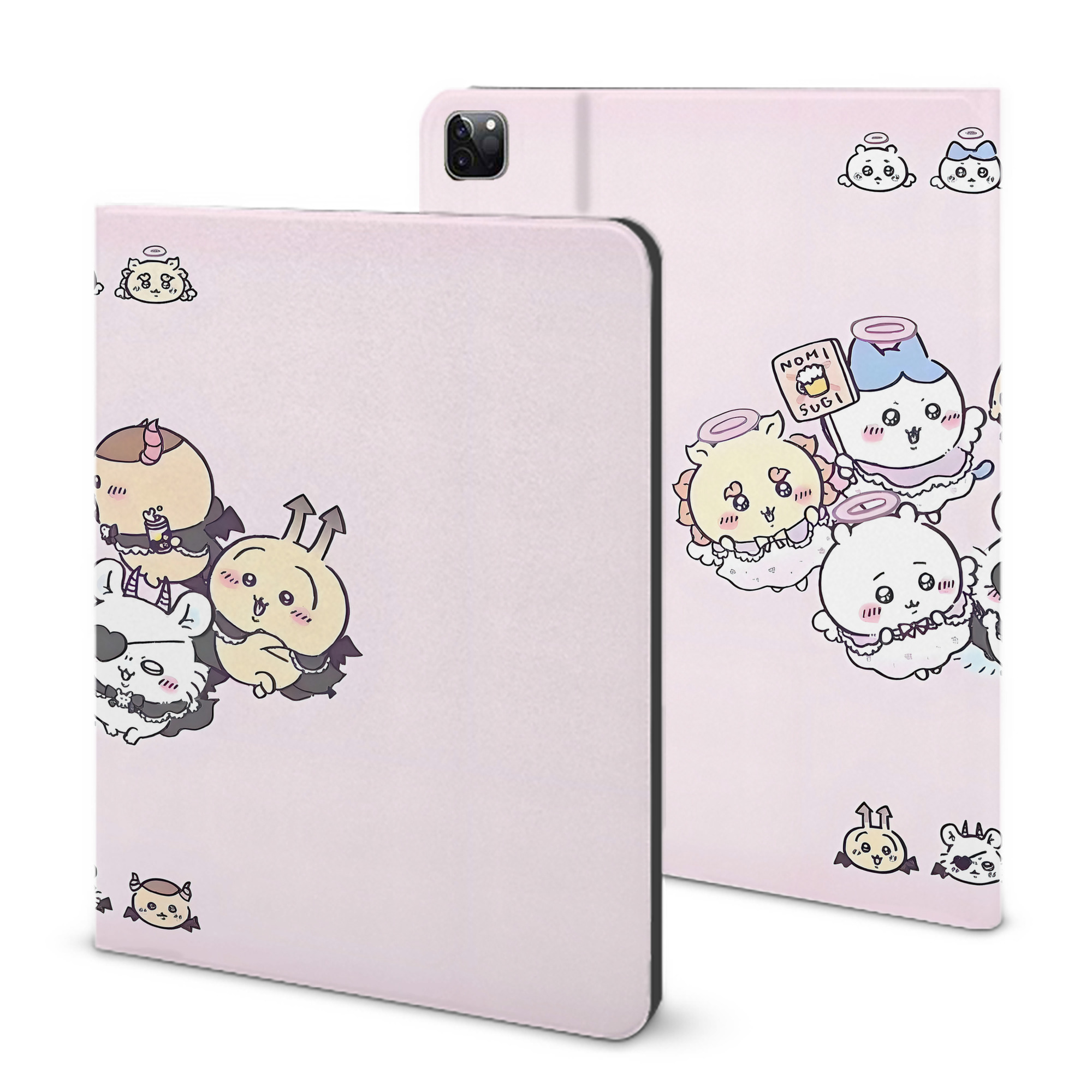 （画像用） ちいかわ Chii-kawa IPad ケース ブック型 PUレザー TPU 耐衝撃 軽量 薄型 ペン収納なし 全面保護 IPad 各モデル対応